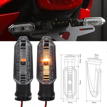 1 Чифт мотоциклетни led насоки на завоя, Предупредителен мигалка, Аварийни светлини, Лампа за Honda RS150 XRE300 CRF300 X-ADV