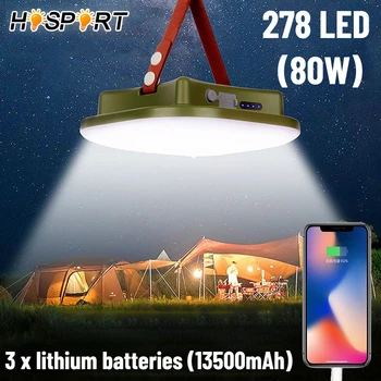 13500 mah, акумулаторна батерия led къмпинг, Силна светлина, Преносима Палатка, Осветление за обслужване, Мощен фенер за къмпинг, Power Bank