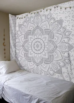 150x200 см, Полиестерна Мандала, стенен гоблен, Бохем Градиентный цвете плажен килимче за Йога, подложка за медитация, Интериор на стаята