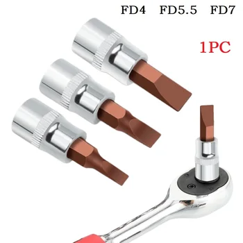 1бр 6,3 мм Джолан FD ротори имат Отвертка FD4 FD5.5 FD7 От Хром-ванадиевой стомана С Задвижваща глава Торцевого ключ Ръчни инструменти Нова