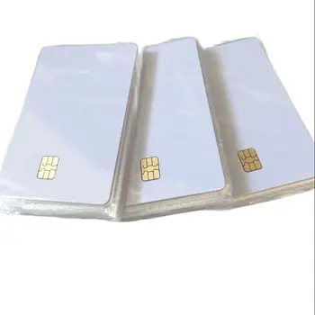 200шт Безплатна доставка за Контакт чип с възможност за запис и печат Sle4442 Чип-карта FM4442 Чип-за контакт празен чип работи на принтер карта