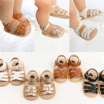 2021 Модни летни обувки за бебета момчета и момичета от изкуствена кожа подметка, кухи, маратонки, сандали, обувки, подходяща за 0-18 м