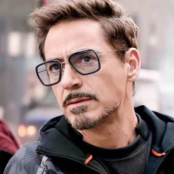 2023 Луксозни Мъжки Слънчеви Очила В Стил Steampunk Tony Stark Iron Man Слънчеви Очила Реколта Метални Очила Steam Punk Слънчеви Очила с UV400 Мъжки Gafas