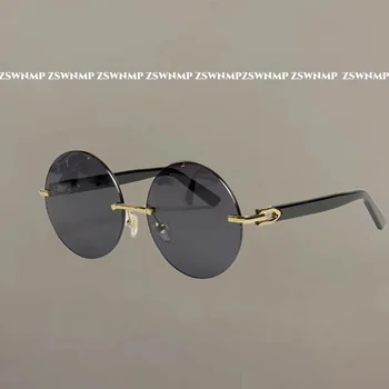 2023 Нови слънчеви очила без рамки за жени на популярната тенденция на стоки, Модни слънчеви очила за мъже, реколта ретро маркови дизайнерски слънчеви очила