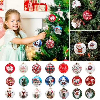 21 Стил Полистирен коледни топки за елха Висящи топката украса на Коледни висулки за новогодишна украса на дома Навидад