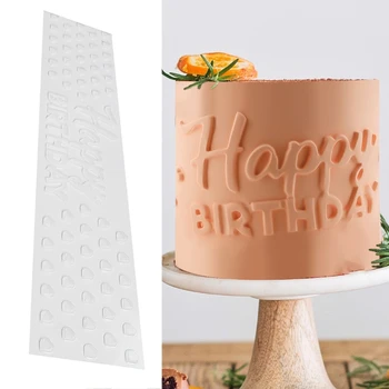 3D букви честит рожден ден, форми за сладолед, желета, Шоколадови форми, приспособления за украса на торта за рожден ден, форми за украса бордюри торта