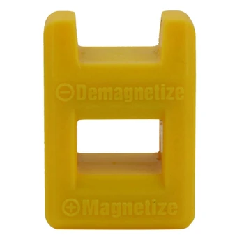 4X Отвертка, намагничивающий размагничиватель, магнитен практичен инструмент за избор на цвят: жълт