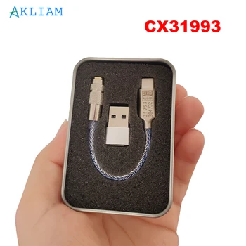 AkLIAM Преносим CX31993 USB КПР 32Bit 384 khz HiFi Звукова карта Type C до 3,5 мм Аудио Декодирующий Усилвател за Слушалки
