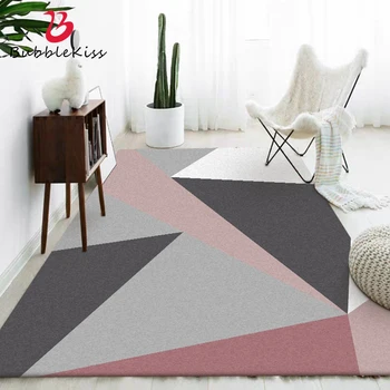 Bubble Kiss Килими за хола Модерни Розови килими с Геометричен дизайн, подложка за модерният домашен интериор, подложка за всекидневна, Индивидуален килим