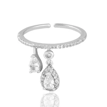 CAOSHI Модни дамски годежни пръстени, Мода Откриване на Пръстени с отложено във формата на капка вода, изискан Дизайн, модерни Аксесоари, Подарък