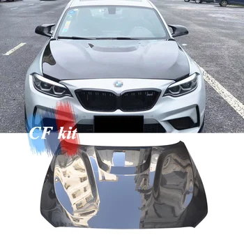 CF Кит от въглеродни влакна предния Капак на Двигателя на Колата за BMW F87 M2 M2C 2015 UP Оформление на автомобила