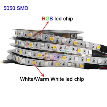 Led лента SMD 5050 5 М 300 светодиода RGB RGBW CCT 12 В 24 В Неон Гъвкава светодиодна лента за лампи и Водоустойчива Лента за дома