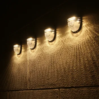 Led слънчева светлина за украса на дома, градината, монтиран на стената лампа, Слънцезащитен водоустойчив външен лампа, Енергоспестяващ лестничный лампа