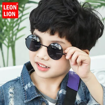 LeonLion 2023 Кръгли Слънчеви Очила Детски Луксозни Маркови Слънчеви Очила Детски Сладки Очила За Момчета/Момичета Огледално Oculos De Sol Feminino