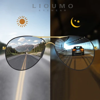 LIOUMO Pilot Мъжки Слънчеви очила Дамски Поляризирани Фотохромичните Очила За Шофиране, Очила Унисекс, Хамелеон UV400, zonnebril dames