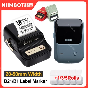 Niimbot B21 B1 Безжичен Принтер за етикети Преносим джобен мини Bluetooth термопринтер стикери с рулоном хартия за домашния офис
