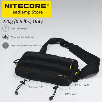 NITECORE SLB03 Пригородная чанта-прашка 500D найлон ежедневни многофункционална чанта през рамо с тактическа функция, скута чанти Molle Система, мъжки