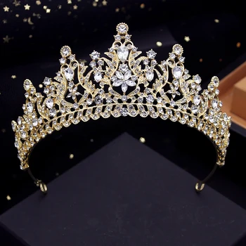 Royal queen сватбената корона на принцеса, луксозен прическа на булката, диадеми, накити за косата, выпускная диадема за жени, сватбени аксесоари за главата
