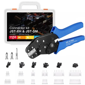 WOZOBUY Клещи с механизма на палеца JST или пресклещи JST Connectors Kit, за 28-20AWG, 2.54 мм конектор JST XH, Конектори JST SM