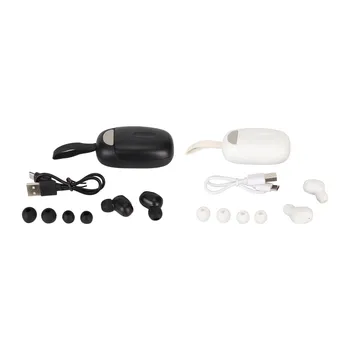 Безжични спортни слушалки в ушите, Преносими, водоустойчив, с ергономичен дизайн IPX7 с зарядно калъф за телефон за бягане
