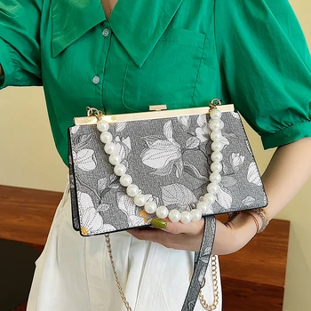 Висококачествени дамски Чанти с перлената дръжка, дизайнерски дамски Чанти-незабавни посланици от изкуствена кожа, модни дамски чанти-тоут през рамо