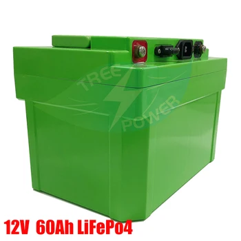 Водоустойчив Lifepo4 12v 60AH литиева батерия BMS 4s 12,8 за 600 W инверторен UPS лампа мобилно оборудване EV power + зарядно устройство 5A