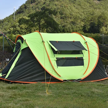 Външни леки изскачащи палатки за къмпинг 3-4/5-8 души, водоустойчив Автоматична инсталация, фамилна палатка за пътуване, туризъм, скално катерене