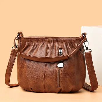 Гореща разпродажба, дамска чанта, нова, на европейската и американската мода, ретро, с едно рамо, многопластова дамска чанта-месинджър голям капацитет