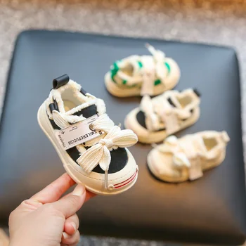 Детски обувки 2023 г., нова парусиновая обувки за момичета, детски обувки, дишаща фини обувки с мека подметка, обувки за момчета, детски обувки, маратонки за ходене