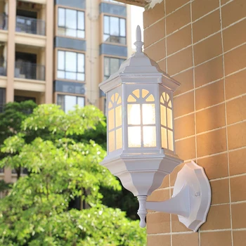 Европейският уличен led монтиран на стената лампа Европейски коридор Открит Водоустойчив Вила градина балкон портата на двора коридорная лампа