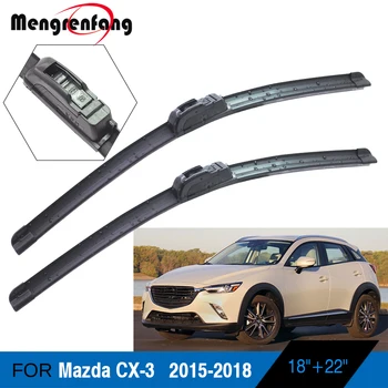 За автомобилни зъби чистачки Mazda CX-3 CX3, меки гумени четки за чистачки, К-образни лостове 2015 2016 2017 2018