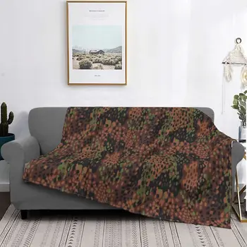 Камуфляжные руски одеяла с флисовым принтом, руски гора, дишащи супер топли завивки за легла, офис легла