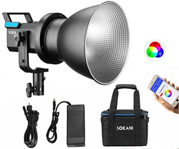 Комплект осветление за фотография 2800-10000 K 80 W COB, управляван приложение, комплект осветление за студийно видео