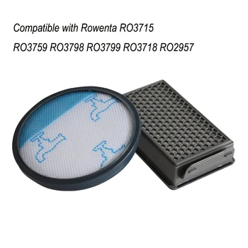 Комплект Филтри HEPA Staubsauger Compact Power Rowenta RO3715 RO3759 RO3798 RO3799 RO3718 RO2957 Резервни Части За Прахосмукачка