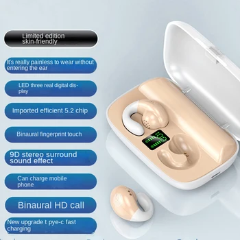 Концепцията на костна Проводимост TWS Безжични Слушалки Bluetooth 5,0 Слушалки С Докосване Earclip Слушалки Спортни HI-FI Бас Слушалки