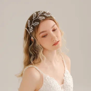 Луксозна своеобразна превръзка на главата с кристали и перли за момичета, кристален лента за коса на Принцесата, Дамски шапки, аксесоари за коса