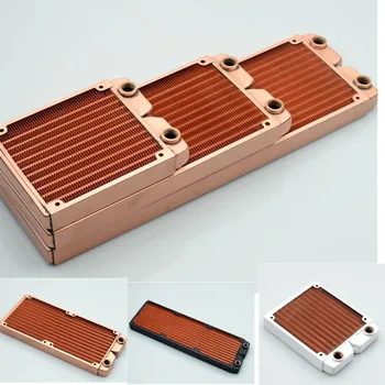 Меден радиатор за водно охлаждане на КОМПЮТЪР, процесор GPU и RAM Радиатор Топлообменник вентилатор 120/240/360 мм