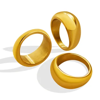 Метален пръстен на пръста си, за жените, е просто класическа позлатените водонепроницаемое пръстен, Предложение за Подарък на Участието, Бижута