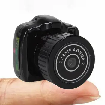 Мини камера Y2000 Екшън-камера за 4K 30 кадъра в секунда 720P HD спортна камера за спортове на открито, видео рекордер за котки, TF card, камера, аксесоари за котки