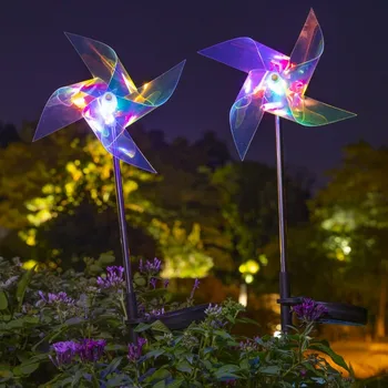 Модерна Проста Градински Соларни Лампа LED Outdoor Waterproof Dazzle Windmill 1.2/600mAh Тревата, градинарство, Парк, Празнични украси, Светлини