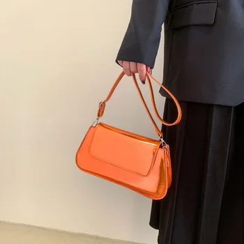 Модни обикновен дамски чанти през рамо с панти капак 2023, Нова модерна чанта през рамо за жени, маркови чанти, Дамски портмонета