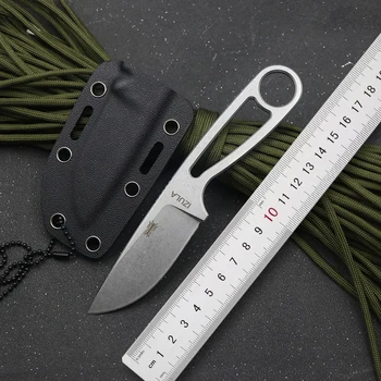 Муравьиный Малък Прав Нож D2 С Вграден Нож За Рязане на Въжета За нощуване На Открито, Плодов Нож, Преносим Инструмент EDC