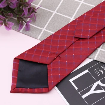 Мъжки Предварително навързани регулируема вратовръзка с цип, вратовръзка в клетката, бизнес официалната сватбена Директен доставка