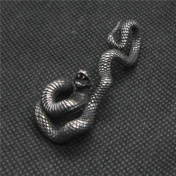 Нов дизайн Кобра висулка от неръждаема стомана 316L Модерен мъжки медальон във формата на змия