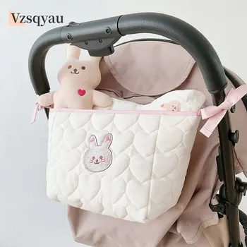 Нови корейски детски чанти с бродерия хубава мечка, чанта за памперси, кошница за съхранение на памперси, чанта за бременни, за новородени бебета, памперси, Играчки, Организаторите