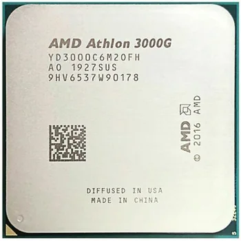 Процесор AMD Athlon 3000G 2C/4T с честота 3,50 Ghz, процесор iGPU Vega Graphics 3 Sockel AM4, Безплатна доставка
