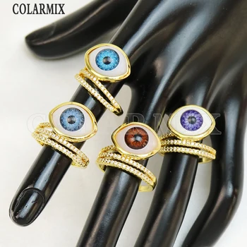 Пръстени за очите от 6 теми, пръстени за жени, бижута, цветни пръстени за очите, модни бижута, вечерни пръстени, пръстени за очите