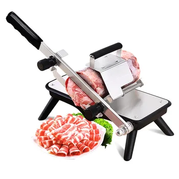 Ръчна машина за нарязване на крем от агнешко месо за мазнини от едър рогат добитък home small hot pot frozen meat slicer