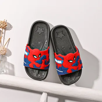 Сандали и чехли за родители и деца с дизайн на Дисни, нескользящие летни домашни детски замразени чорапи, скъпа плажни обувки модел от анимационен филм