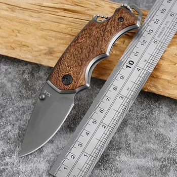 Сгъваем нож с острие 5Cr14Mov Нож + дръжка от палисандровой стомана, сгъваем нож, нож ловен нож, открит джобен нож, улични ножове